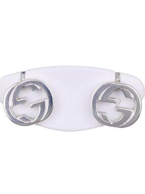 Gucci Interlocking 925 Sterling Silver Earrings